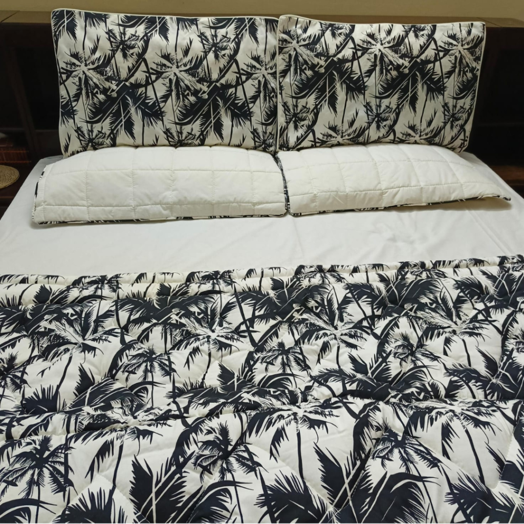 bedsheet cover black and white