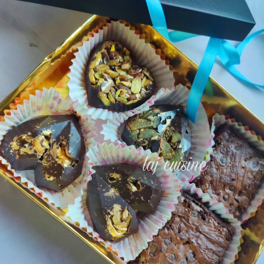 Chocolate and brownies gift box