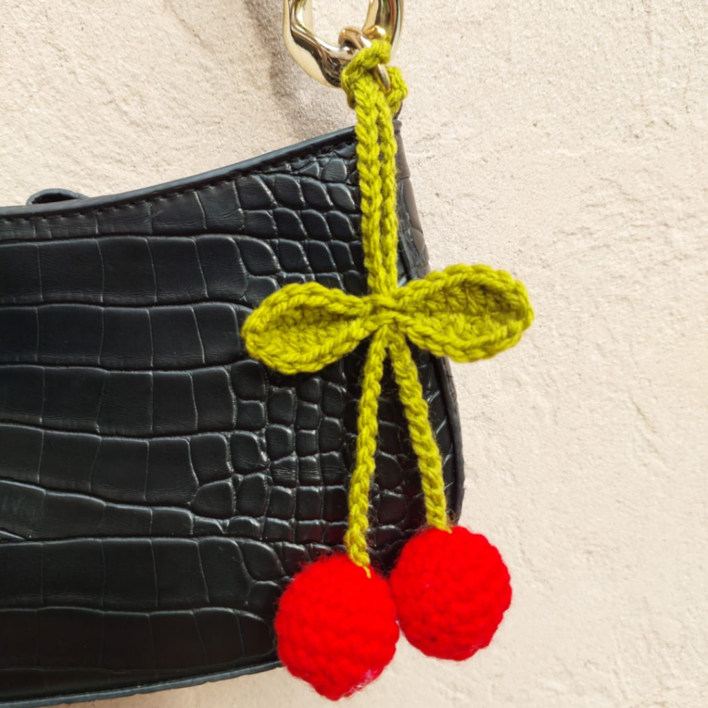Buy Crochet Cherry Bag Charm