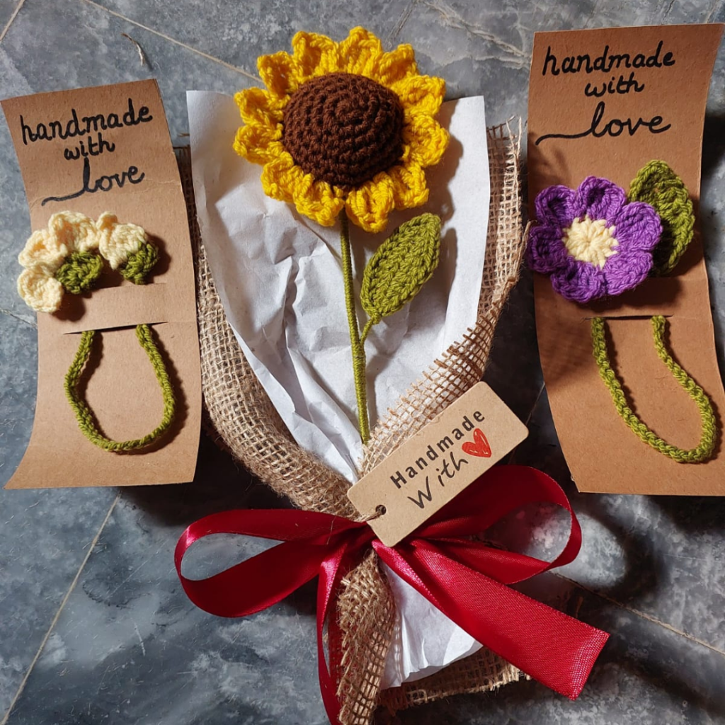 Crochet Bookmarks/Sunflower Bouquet