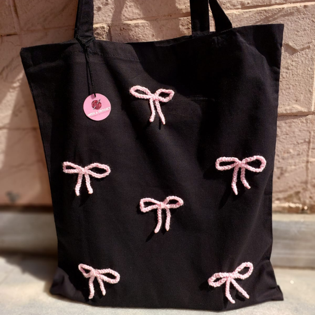 Buy Pink Bow Tote Bag in Lahore at affordable rate