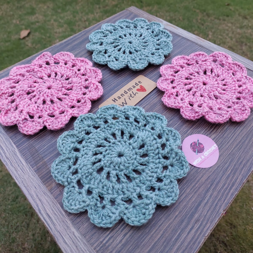 Buy Crochet Coasters in Lahore 4 Pcs
