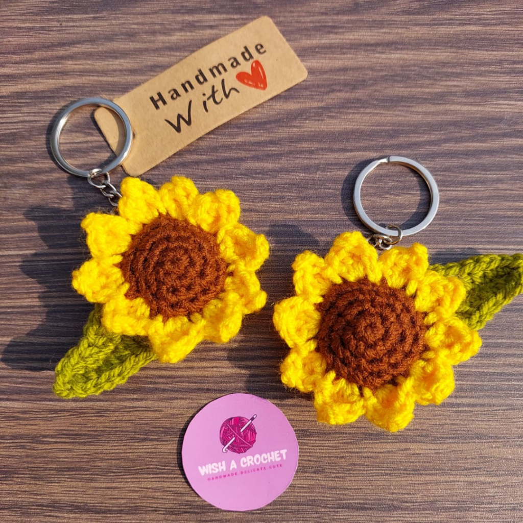 Buy Crochet Sunflower Key Chain