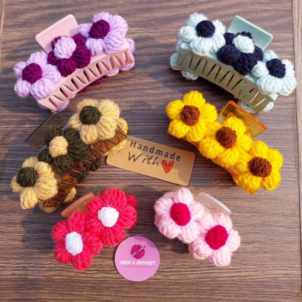 Buy Crochet Claw Clip Large & Medium