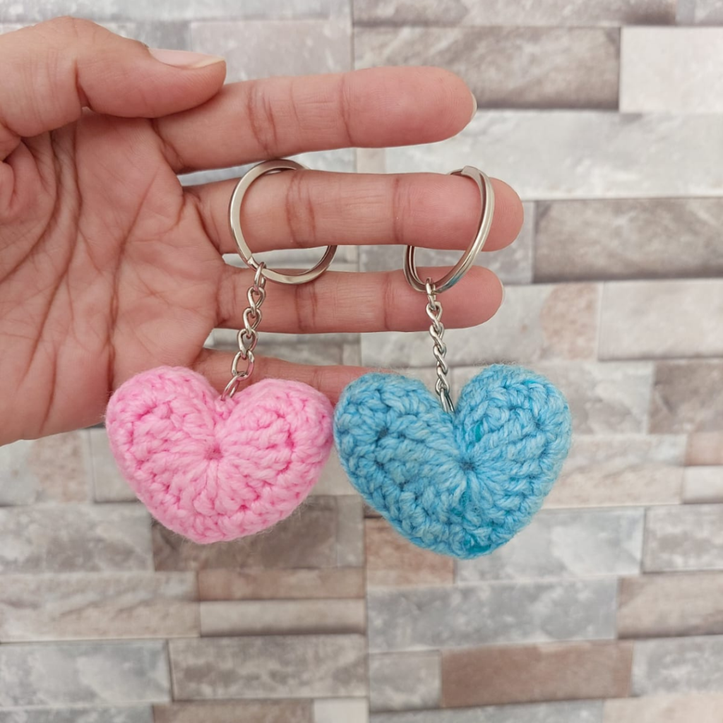 Buy Crochet Heart Keychain