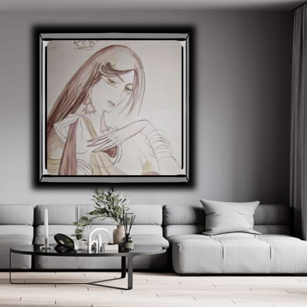 Nisa Calligraphy (water colour on vasli)