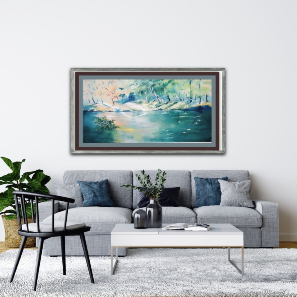 Color Harmony Calligraphy (oil paints)