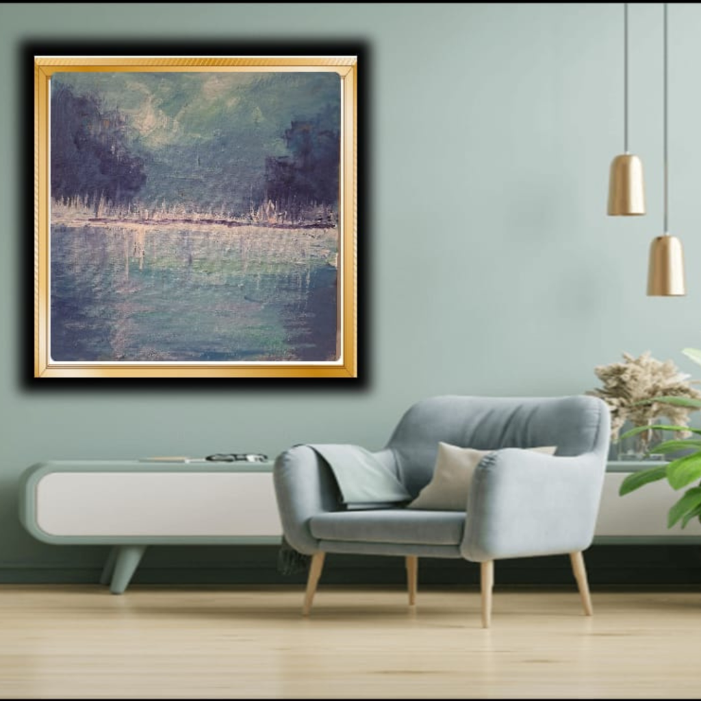 Landscape Medium acrylic calligraphy